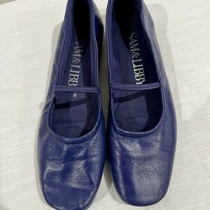 Sam and Libby flat ballerina shoes size 7 deep purple